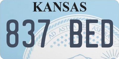 KS license plate 837BED