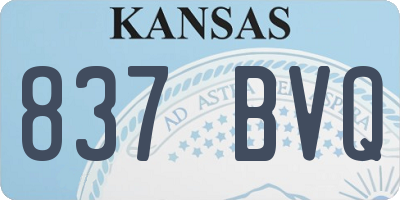 KS license plate 837BVQ