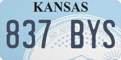 KS license plate 837BYS