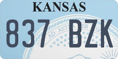KS license plate 837BZK