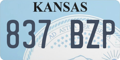 KS license plate 837BZP