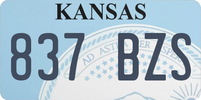 KS license plate 837BZS