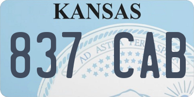 KS license plate 837CAB