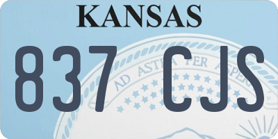 KS license plate 837CJS