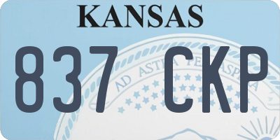 KS license plate 837CKP