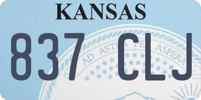 KS license plate 837CLJ