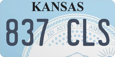 KS license plate 837CLS
