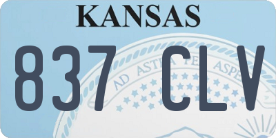 KS license plate 837CLV