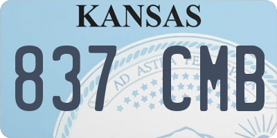 KS license plate 837CMB