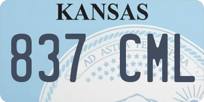KS license plate 837CML