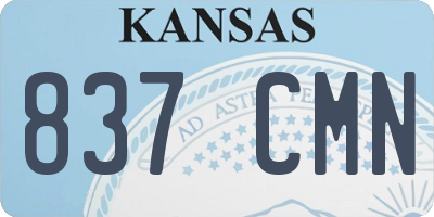 KS license plate 837CMN