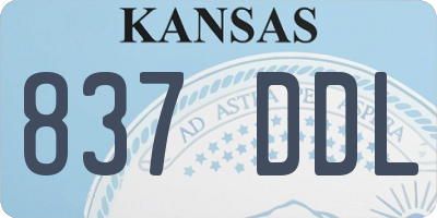 KS license plate 837DDL
