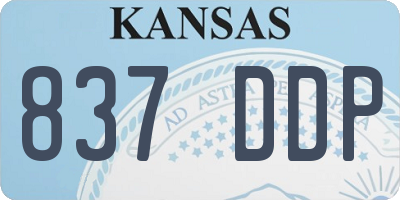KS license plate 837DDP