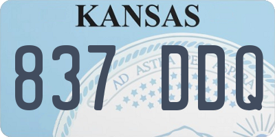 KS license plate 837DDQ