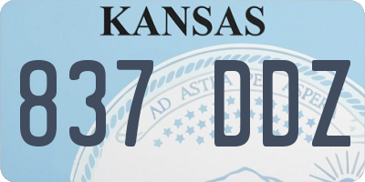 KS license plate 837DDZ