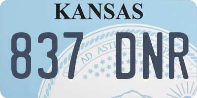 KS license plate 837DNR