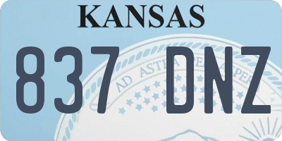 KS license plate 837DNZ