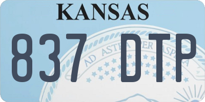 KS license plate 837DTP