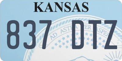 KS license plate 837DTZ