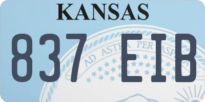 KS license plate 837EIB