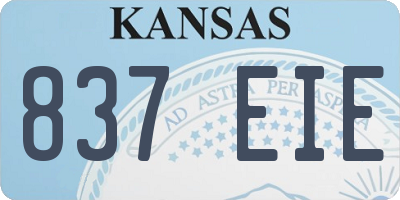 KS license plate 837EIE