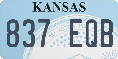 KS license plate 837EQB