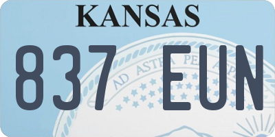 KS license plate 837EUN