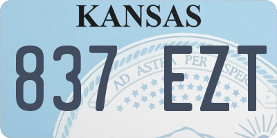 KS license plate 837EZT