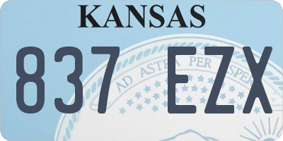 KS license plate 837EZX