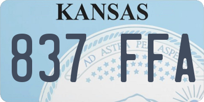 KS license plate 837FFA