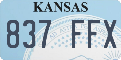 KS license plate 837FFX