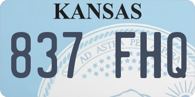 KS license plate 837FHQ