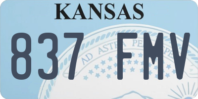 KS license plate 837FMV