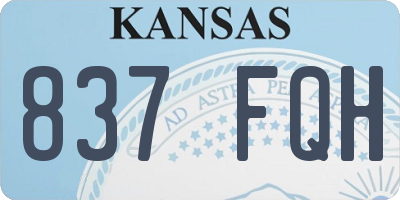KS license plate 837FQH