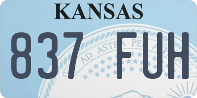 KS license plate 837FUH