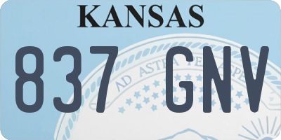 KS license plate 837GNV