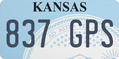 KS license plate 837GPS