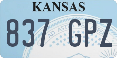 KS license plate 837GPZ