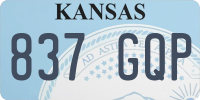 KS license plate 837GQP