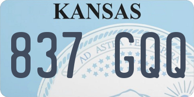 KS license plate 837GQQ