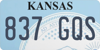 KS license plate 837GQS
