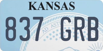 KS license plate 837GRB