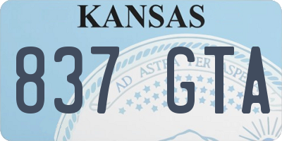 KS license plate 837GTA