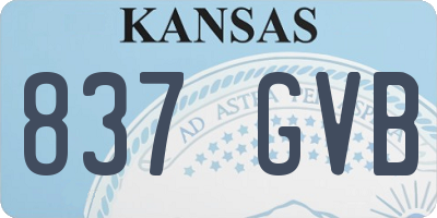 KS license plate 837GVB