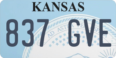 KS license plate 837GVE