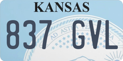 KS license plate 837GVL