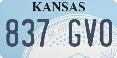 KS license plate 837GVO