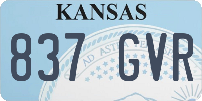 KS license plate 837GVR