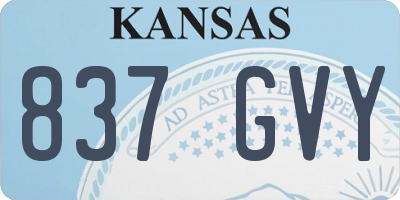 KS license plate 837GVY