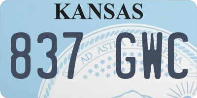 KS license plate 837GWC